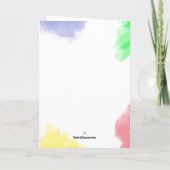 Carte de bougies d'anniversaire colorées (Dos)