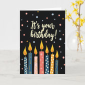 Carte de bougies d'anniversaire douces (Fleur jaune)