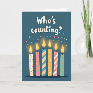 Carte de bougies d'anniversaire sarcelle