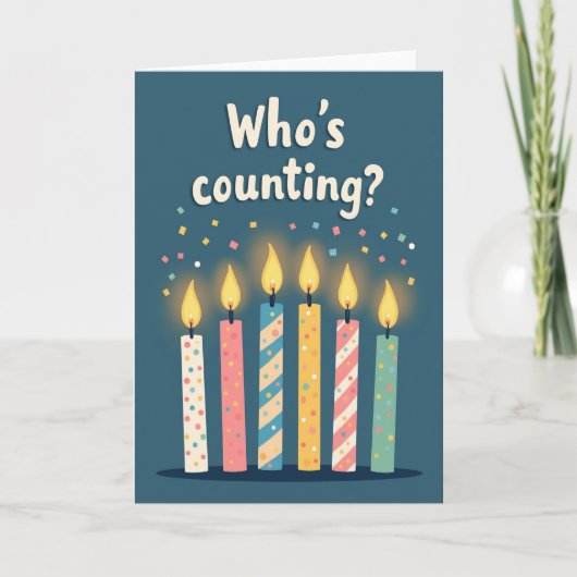 Carte de bougies d'anniversaire sarcelle (Devant)