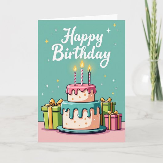 Carte de bougies de célébration (Devant)