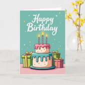Carte de bougies de célébration (Fleur jaune)