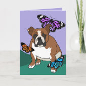 Carte de Bouledogue Anglais personnalisable (Devant)