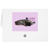 Carte de bouledogue français (Dos Horizontal)