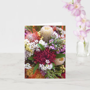 Carte de bouquet de fleurs florales australiennes