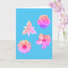 Carte de bouquet de fleurs pastel