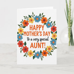 Carte de bouquet de la fête des tantes spéciales