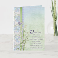 Carte de bouquet de muguet pour le 72e anniversair