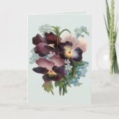 Carte de bouquet de pensée (Devant)