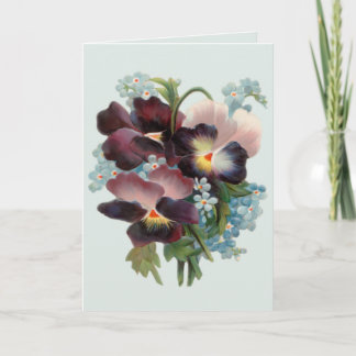 Carte de bouquet de pensée
