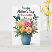 Carte de bouquet de roses à pois (Fleur jaune)