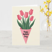 Carte de bouquet de tulipes rayées (Fleur jaune)