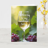 Carte de Bouquet de Vin des Sœurs (Fleur jaune)