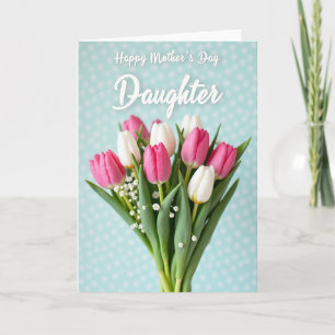 Carte de bouquet floral à pois
