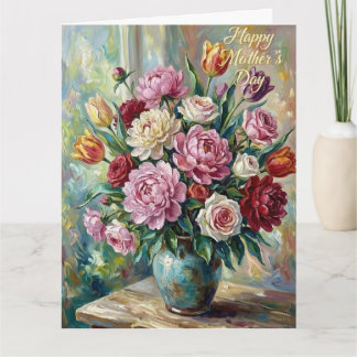 Carte de bouquet floral pour la fête des mères