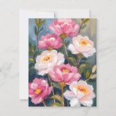 Carte de bouquet rose Peonies (Devant)