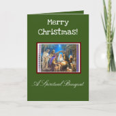 Carte de bouquet spirituel de Noël (Devant)