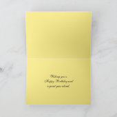 Carte de bourgeon de rose jaune de joyeux (Intérieur)