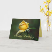 Carte de bourgeon de rose jaune de joyeux (Fleur jaune)