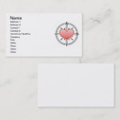 Carte de boussole de coeur (Devant / Derrière)
