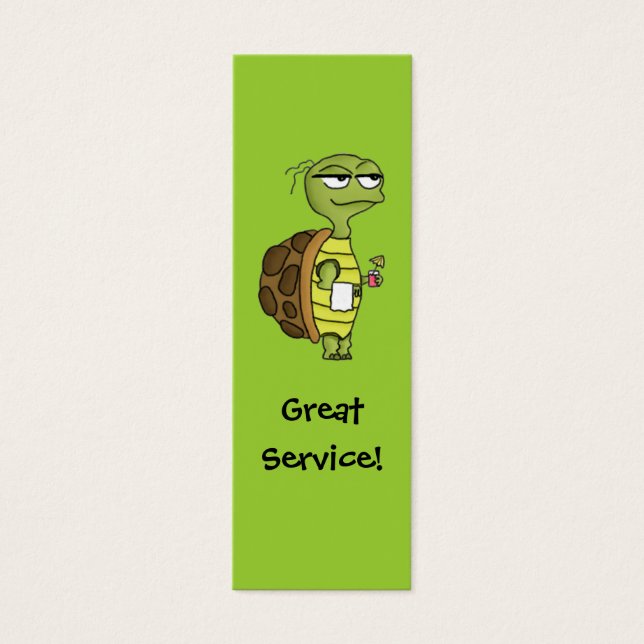 Carte de bout de serveur de restaurant (Devant)