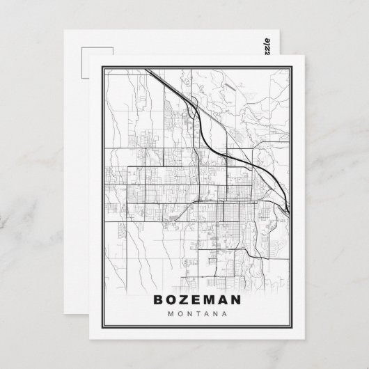Carte de Bozeman (Devant / Derrière)