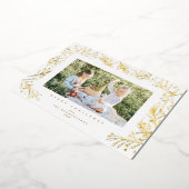 Carte de branches botaniques d'hiver avec photo et (Rotation)