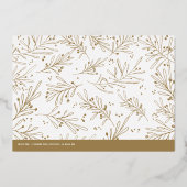 Carte de branches botaniques d'hiver avec photo et (Verso)