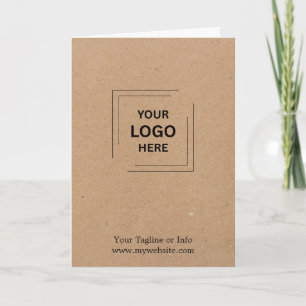 Carte de branding d'entreprise Kraft rustique