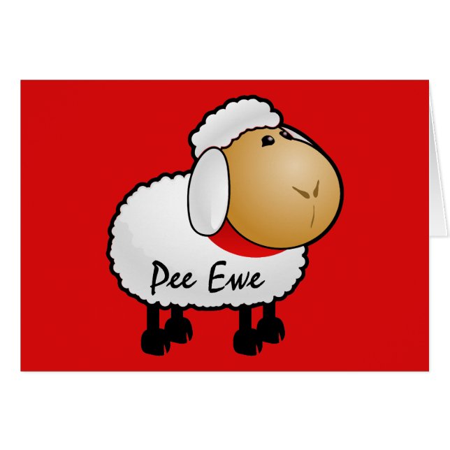 Carte de brebis de pipi de moutons (Devant horizontal)