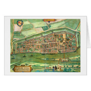 Carte de Brême, de "Civitates Orbis Terrarum" par