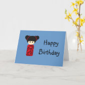 Carte de Bright Kokeshi (Fleur jaune)