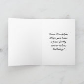 Carte de Brooklyn Joyeux Anniversaire Chat Blanc (Intérieur)