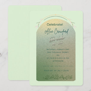 Carte de brunch de mariage personnalisable avec ar