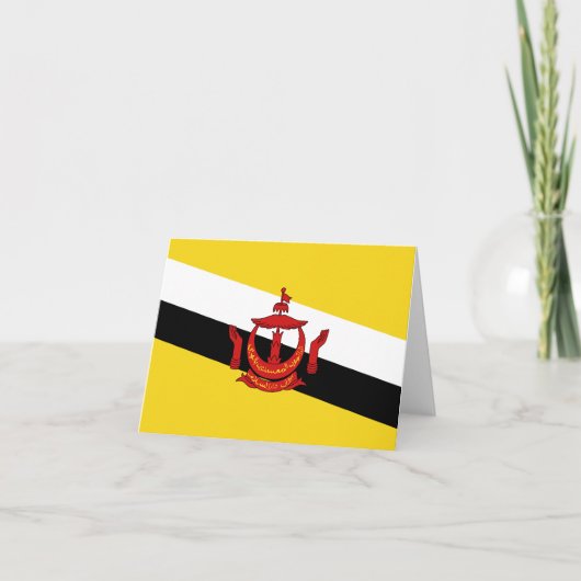 Carte de Brunei avec drapeau (Devant)
