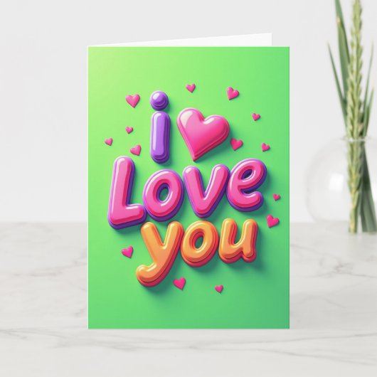 Carte de Bubble Gum Je T'Aime (Devant)