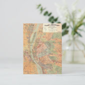 Carte de Budapest Hongrie de 1884 (Debout devant)