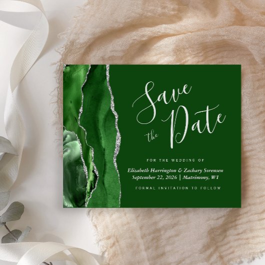 Carte de budget Chasseur Vert Agate Argent Faire-p