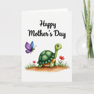 Carte de Bug de la Fête des Mères Douce Tortue