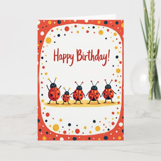Carte de Bugs Tachetés Joyeux (Devant)