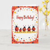 Carte de Bugs Tachetés Joyeux (Fleur jaune)