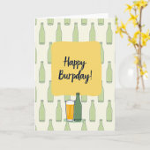 Carte de Buisson Anniversaire Fantaisiste (Fleur jaune)