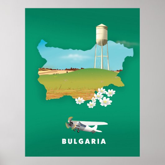 carte de Bulgarie impression voyage (Devant)