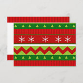 Carte de bulletin de vote de pull de Noël laid (Devant / Derrière)