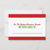 Carte de bulletin de vote pour le pull de Noël lai (Dos)