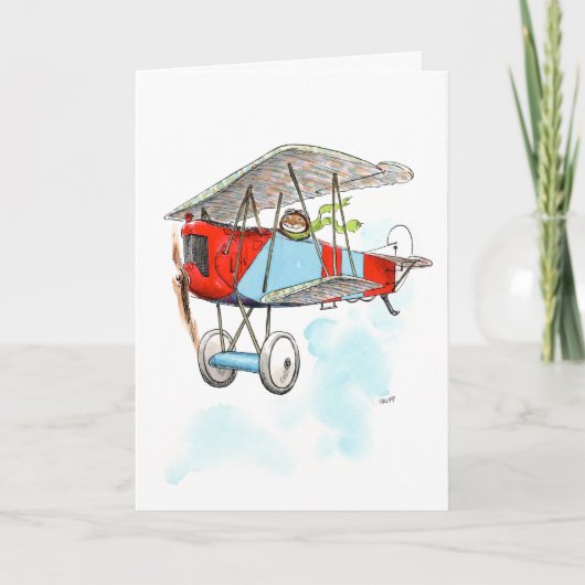 Carte de Bunny Biplane (Devant)