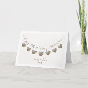 Carte de bunting en forme de cœur pour les 30 ans
