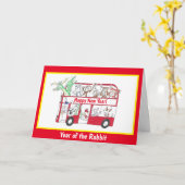 Carte de bus pour le Nouvel An chinois, année du L (Fleur jaune)