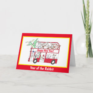 Carte de bus pour le Nouvel An chinois, année du L