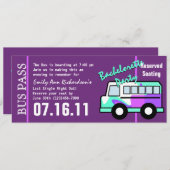 Carte de bus pour l'enterrement de vie de jeune fi (Devant / Derrière)